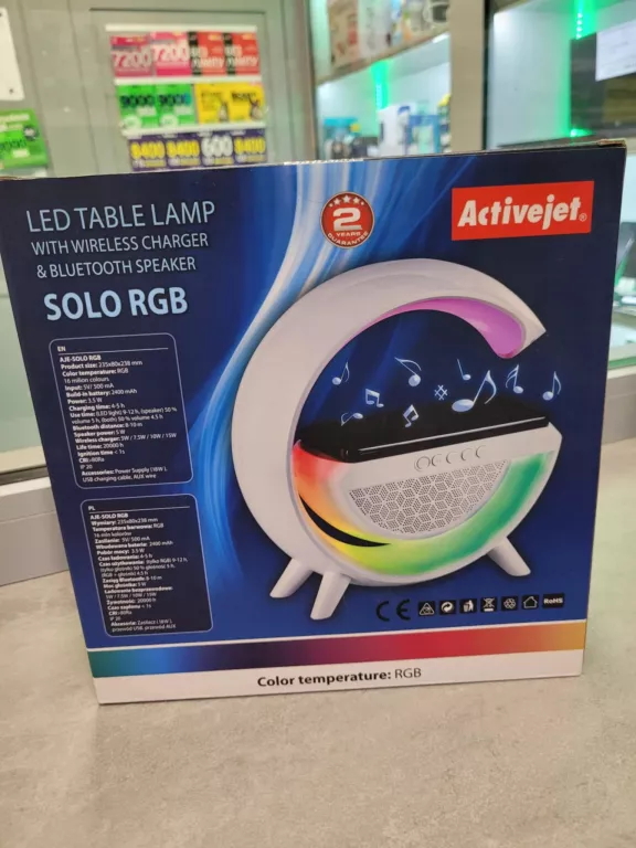 LAMPKA DEKORACYJNA MUZYCZNA SOLO RGB, STEROWANA Z APLIKACJI