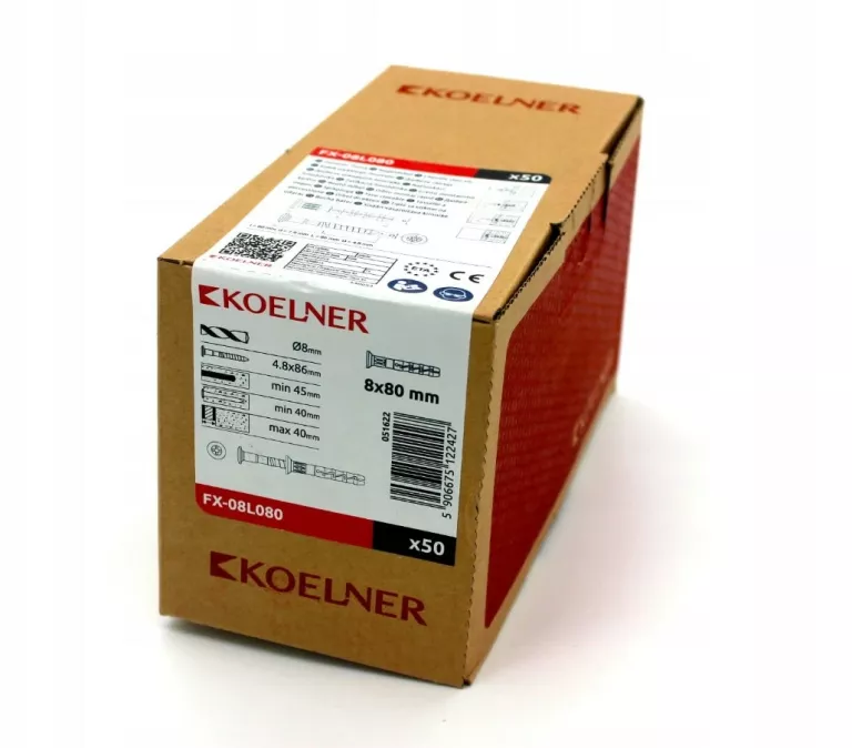 KOŁEK DO WBIJANIA KOELNER FX-08L80 N8X80MM 50SZT