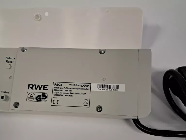 BEZPRZEWODOWY STEROWNIK OGRZEWANIA PODŁOGOWEGO RWE SMARTHOME