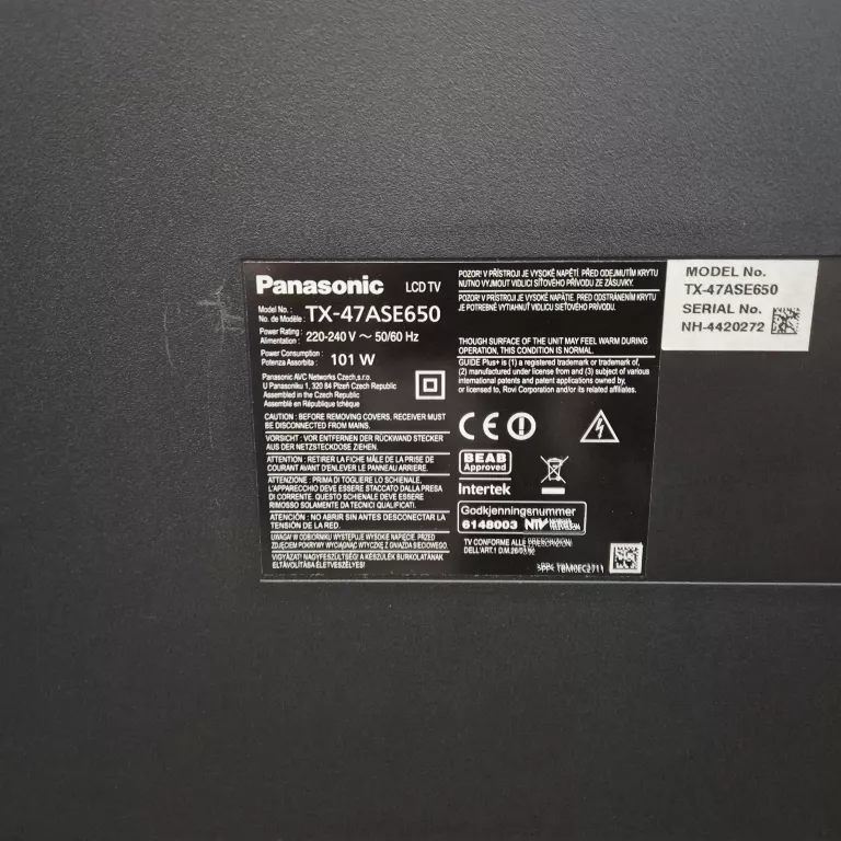 TELEWIZOR PANASONIC TX-47AS650E