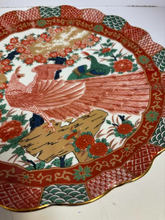 PATERA JAPOŃSKA PAW ARITA IMARI PORCELANA VINTAGE MADE IN JAPAN