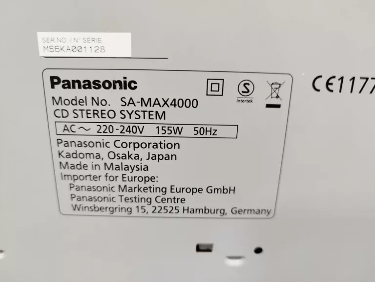 WIEZA PANASONIC SC MAX 4000 + 2 KOLUMNY + PILOT