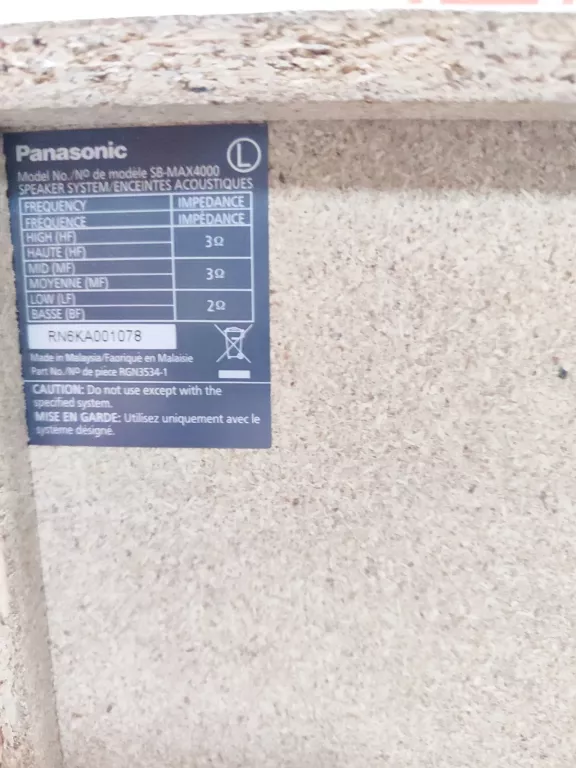 WIEZA PANASONIC SC MAX 4000 + 2 KOLUMNY + PILOT