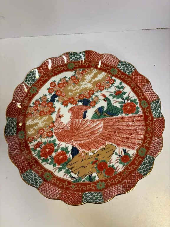 PATERA JAPOŃSKA PAW ARITA IMARI PORCELANA VINTAGE MADE IN JAPAN
