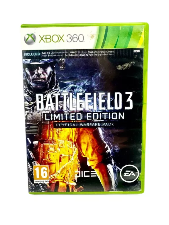 GRA XBOX 360 BATTLEFIELD 3 LIMITED EDITION PHYSICAL WARFARE PACK