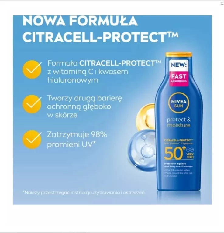 NIVEA SUN PROTECT MOISTURE BALSAM OCHRONNY DO OPALANIA SPF 50+