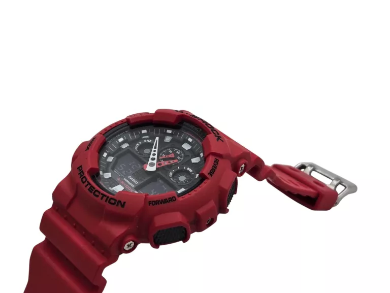 ZEGAREK MĘSKI CASIO G-SHOCK RED GA-100B CZERWONY WR200M GW DO 07.2026!