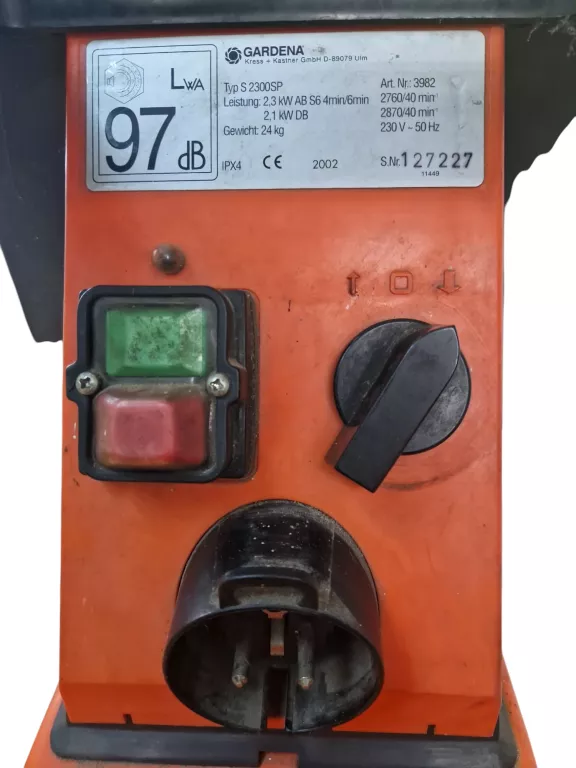 ROZDRABNIACZ, RĘBAK DO GAŁĘZI GARDENA S2300SP