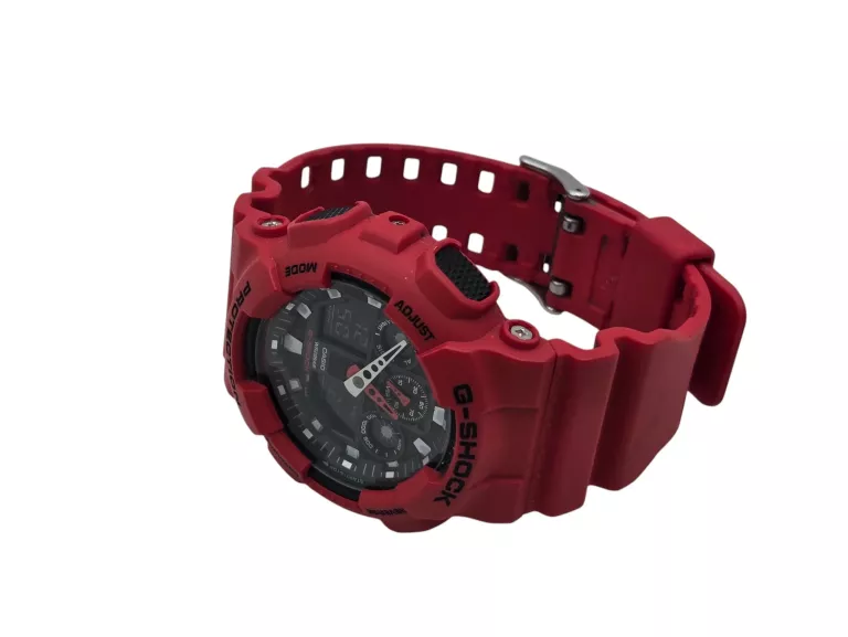 ZEGAREK MĘSKI CASIO G-SHOCK RED GA-100B CZERWONY WR200M GW DO 07.2026!