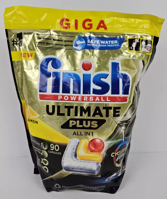 FINISH ULTIMATE PLUS ALL IN 1 KAPSUŁKI DO ZMYWARKI CYTRYNA 90 SZT