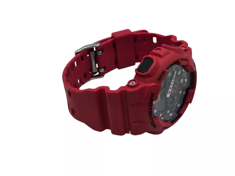 ZEGAREK MĘSKI CASIO G-SHOCK RED GA-100B CZERWONY WR200M GW DO 07.2026!