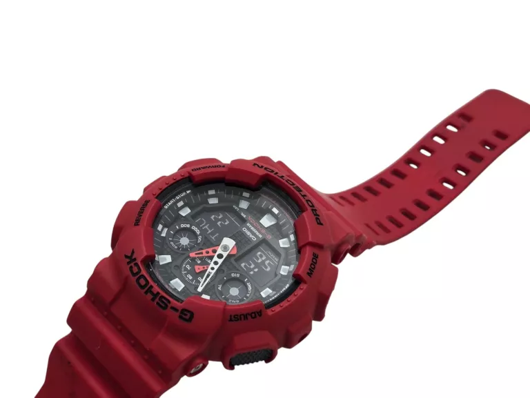 ZEGAREK MĘSKI CASIO G-SHOCK RED GA-100B CZERWONY WR200M GW DO 07.2026!