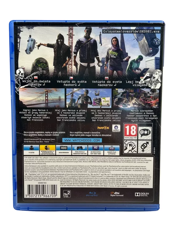 WATCH DOGS 2 PL - PLAYSTATION 4