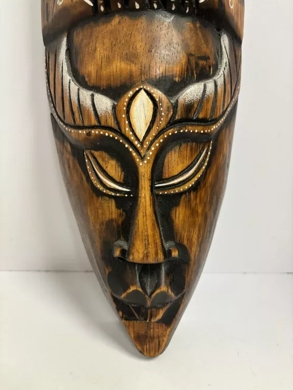 MASKA DRAWNIANA TRIBAL DE BALI TOTEM SOWA
