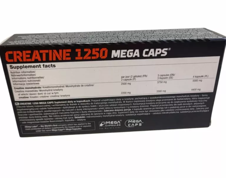 OLIMP CREATINE 1250 MC 120KAPS KREATYNA MONOHYDRAT KREATYNY NATURALNY