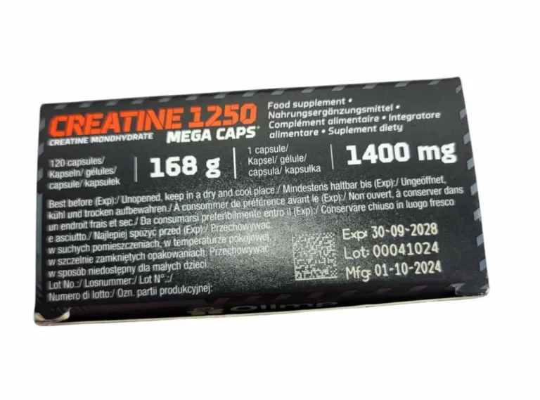 OLIMP CREATINE 1250 MC 120KAPS KREATYNA MONOHYDRAT KREATYNY NATURALNY