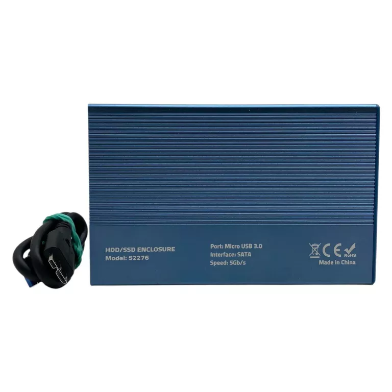 DYSK ZEWNĘTRZNY TOSHIBA 500GB HDD | KIECZEŃ QOLTEC 52276 NIEBIESKI