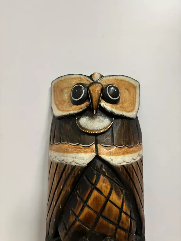 MASKA DRAWNIANA TRIBAL DE BALI TOTEM SOWA