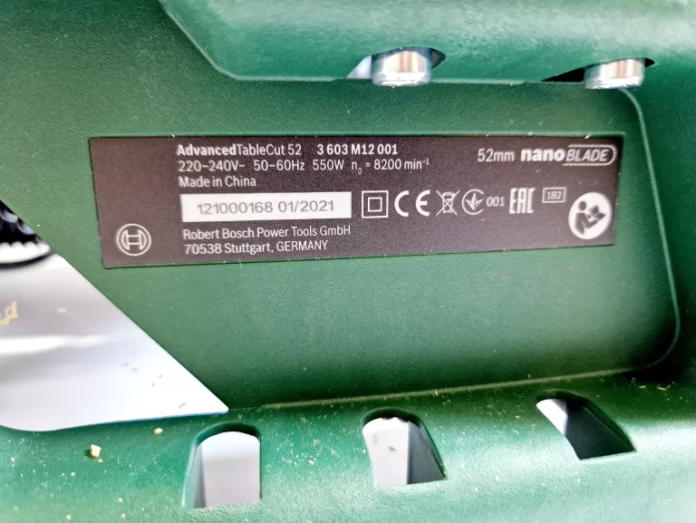 PIŁA STOŁOWA BOSCH ADVANCEDTABLECUT ADVANCED TABLE CUT 52 | 550W | 01/2021