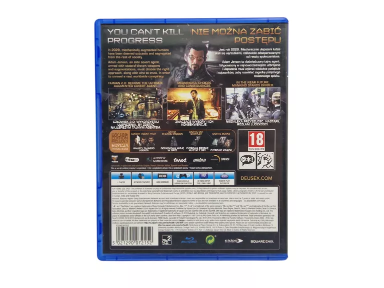 GRA NA SONY PLAYSTATION 4 (PS4) DEUS EX ROZŁAM LUDZKOŚCI DAY ONE EDITION