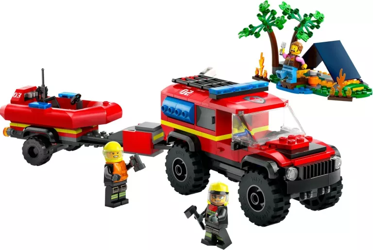 KLOCKI LEGO 60412 | TERENOWY WÓZ STRAŻACKI Z ŁODZIĄ RATUNKOWĄ