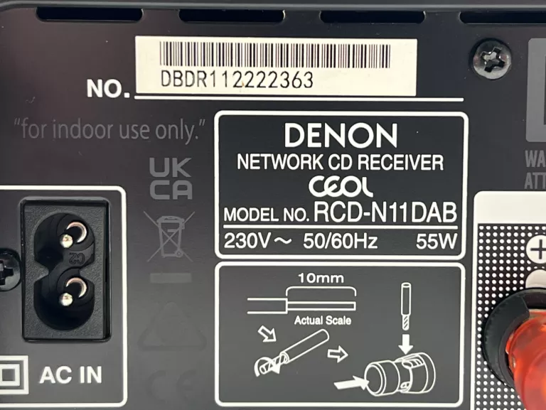 SYSTEM STEREO DENON INFERNO CEOL RCD-N11 130W WI-FI BLUETOOTH FM DAB