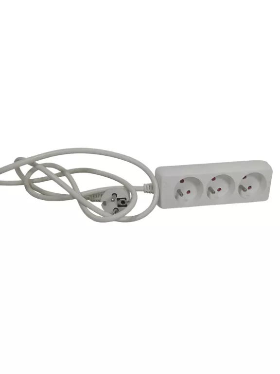 PRZEDŁUŻACZ 3 GNIAZDA, 1,5M BIAŁY PS-370/1,5 ECO PLASTROL W-97474