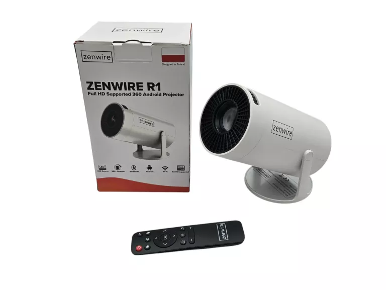 PRZENOŚNY MINI PROJEKTOR ZENWIRE R1 ANDROID 12 WIFI