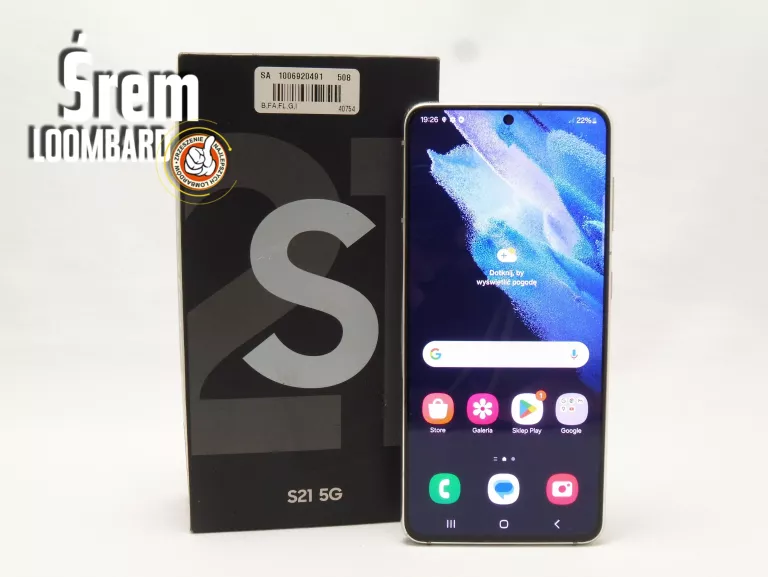 TELEFON SAMSUNG S21 5G 8GB/128GB, KARTONIK, DB STAN!