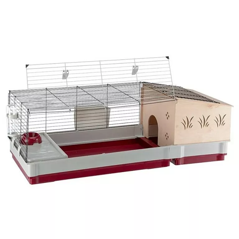 KLATKA DLA KRÓLIKA FERPLAST 140 PLUS 142X60X50CM ODPINANY DOMEK DREWNIANY