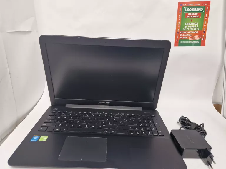 LAPTOP ASUS F555L -DZIAŁA TYLKO POD ZASILACZEM-