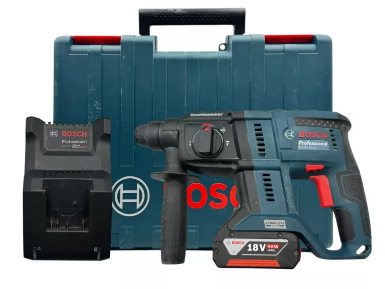 MŁOTOWIERTARKA BOSCH GBH 180-LI 18V 2,0J SDS-PLUS + AKU 4AH + ŁADOWARKA