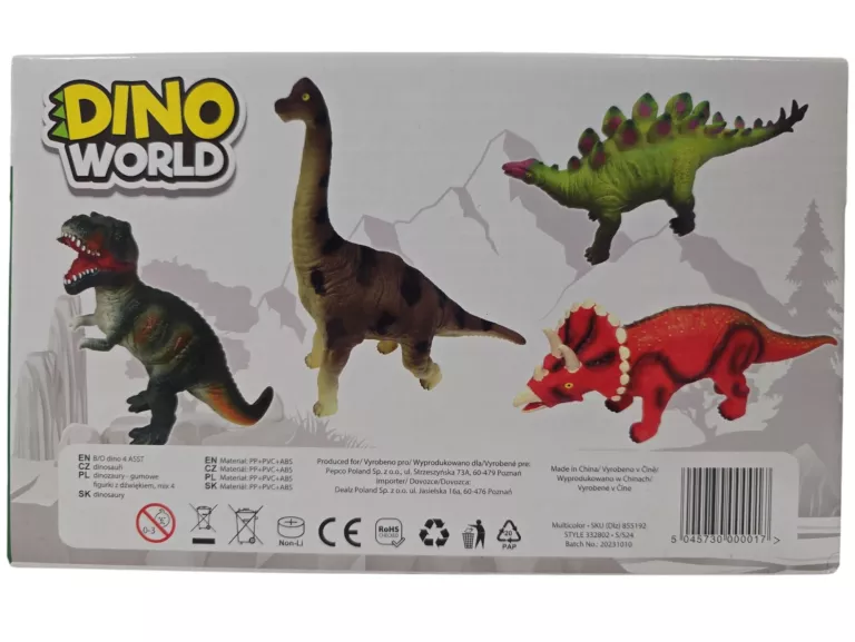 ZABAWKA DINOWORLD GUMOWY DINOZAUR Z DŹWIĘKIEM