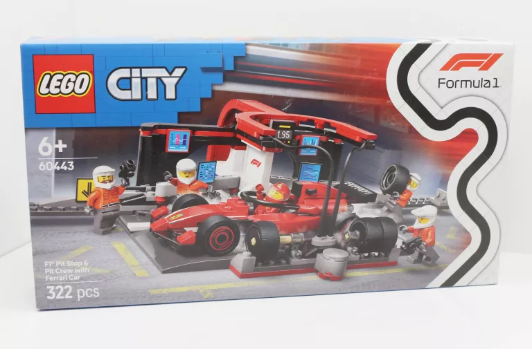 LEGO CITY 60443 PIT STOP CITY 60443 F1 I PERSONEL FERRARI