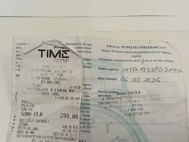 ZEGAREK MĘSKI CASIO MTP-1303 GWAR Z 03.2025