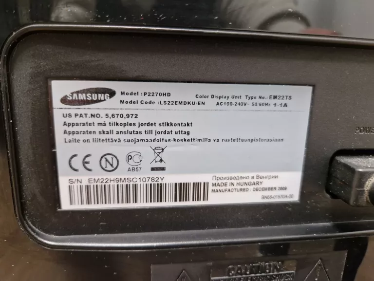 TELEWIZOR/MONITOR SAMSUNG P2270HD