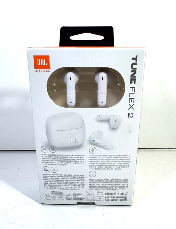 SŁUCHAWKI DOKANAŁOWE JBL TUNE FLEX 2 ANC BIAŁE