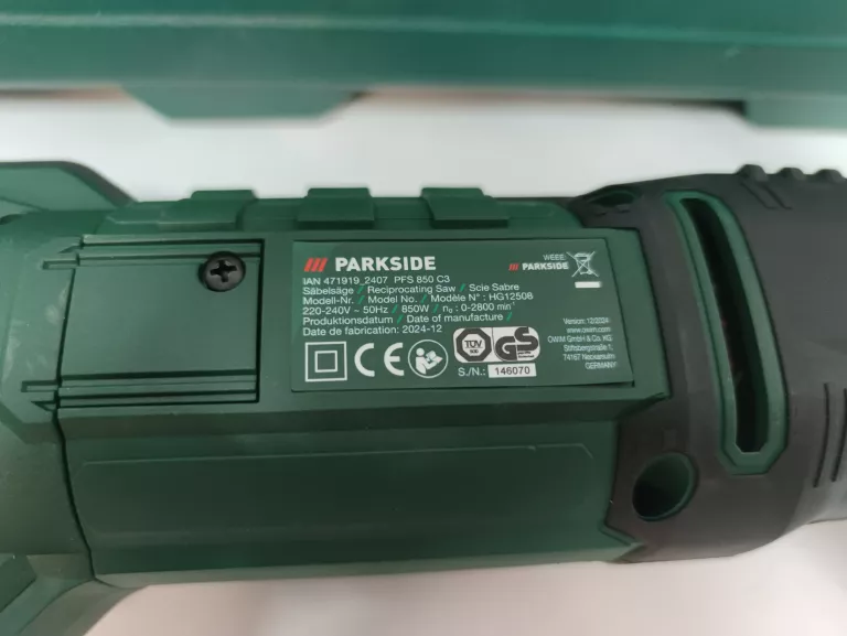 PIŁA SZABLASTA PARKSIDE PFS 850 C3