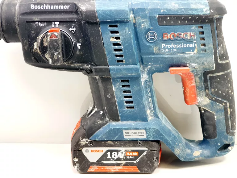 MŁOTOWIERTARKA BOSCH GBH 180-LI + AKU 4,0AH + ŁADOWARKA + WALIZKA