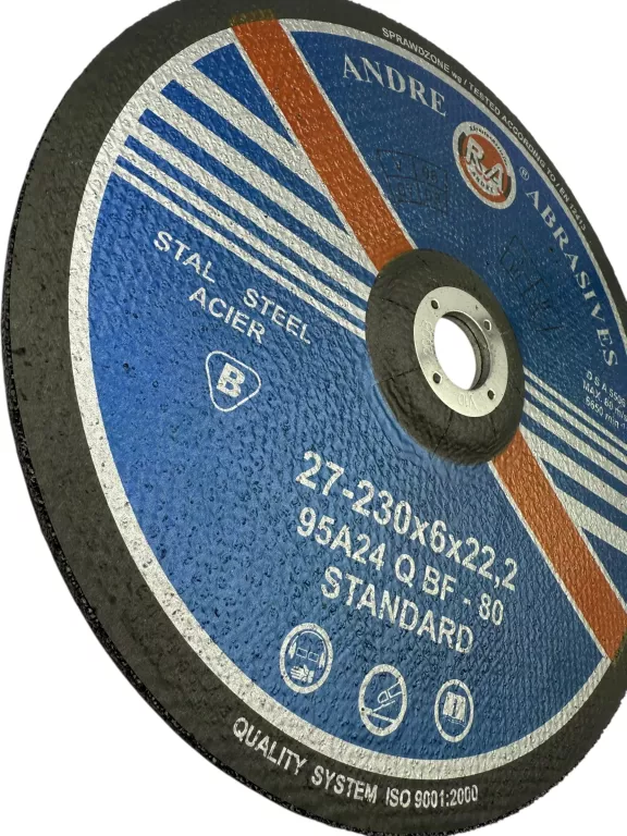 ANDRE ABRASIVE TARCZE DO SZLIFOWANIA 27-230X8X22,2