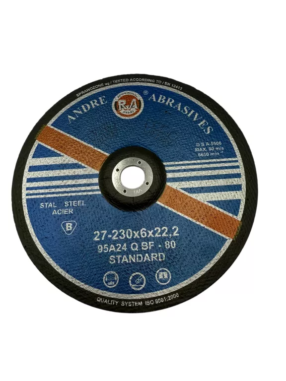 ANDRE ABRASIVE TARCZE DO SZLIFOWANIA 27-230X8X22,2