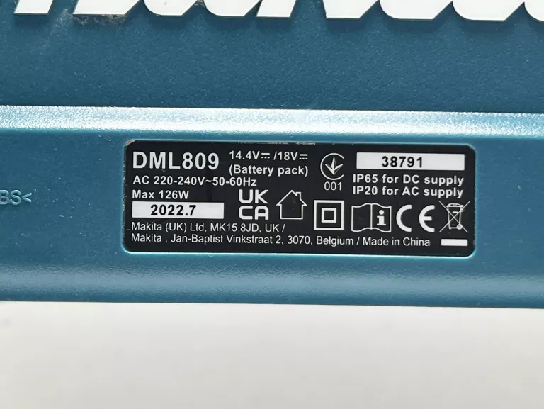 LAMPA BUDOWLANA MAKITA DML809 | 2X AKU