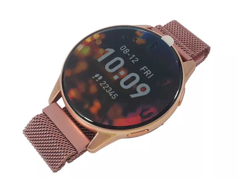 SMARTWATCH FOREVER ACTIVE FOREVIGO SB-310 OKRĄGŁY DWA PASKI RÓŻOWO-ZŁOTY