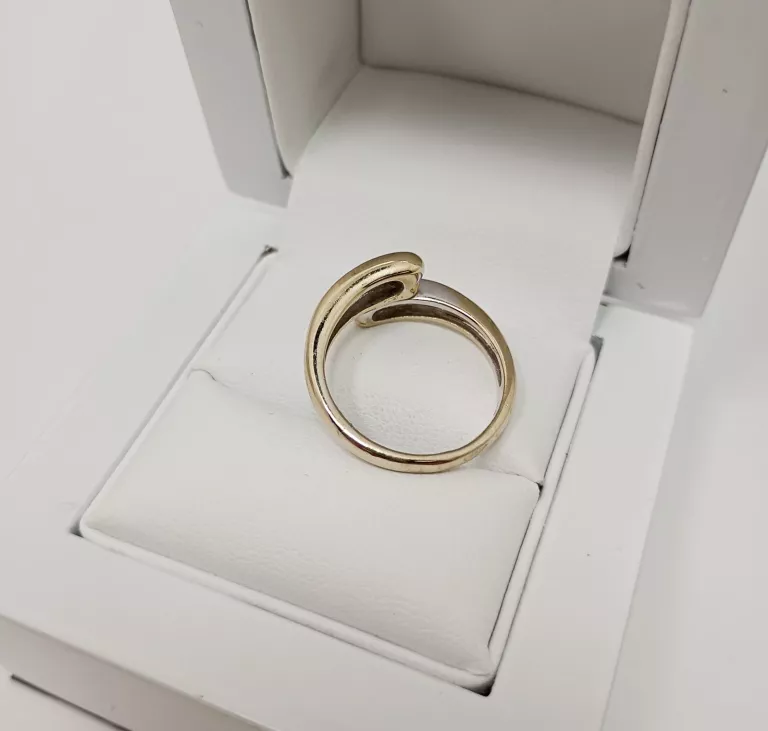 PIERŚCINEK Z BRYLANTEM 750 4,62G 0.12CT 13R OKAZJA