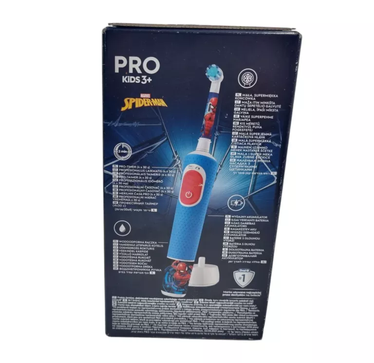 ELEKTRYCZNA SZCZOTECZKA DO ZĘBÓW ORAL-B PRO KIDS 3+ SPIDER-MAN