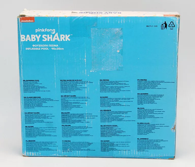 BASEN DZIECIĘCY BRODZIK PINKFONG BABY SHARK 90X30CM