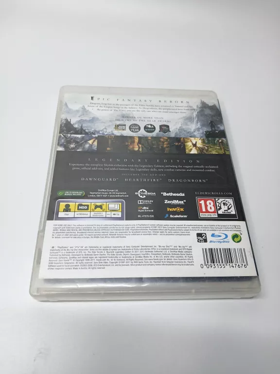 GRA NA PS3 SKYRIM LEGENDARY EDITION