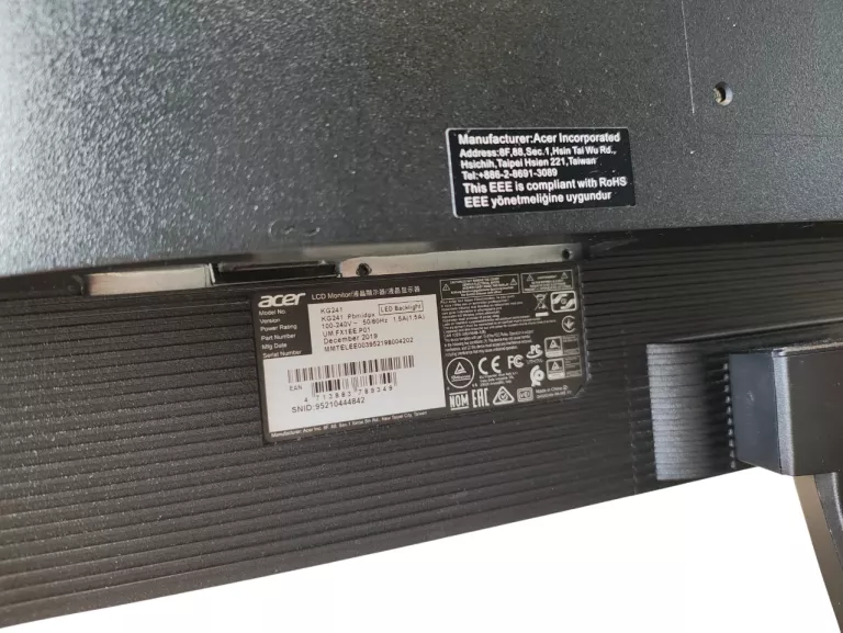 MONITOR LED ACER KG241 24 " 1920 X 1080 PX VA HDMI