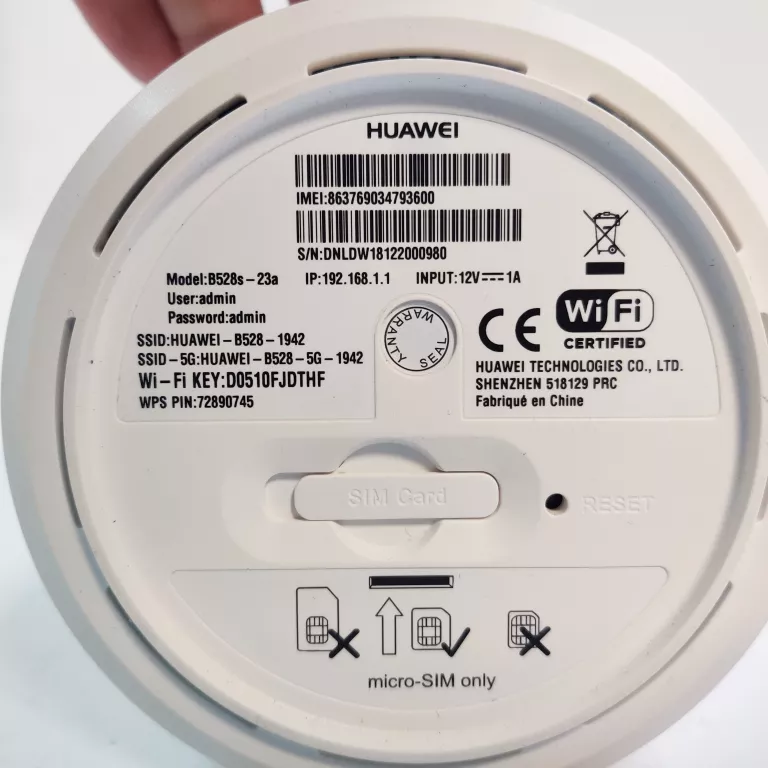ROUTER MODEM WIFI NA KARTĘ SIM 4G LTE HUAWEI B528