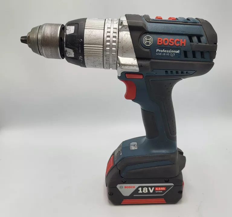 WKRĘTARKA BOSCH 18 V GSB 18 VE-2-LI ZESTAW ŁADOWARKA + AKU 5AH +AKU4AH